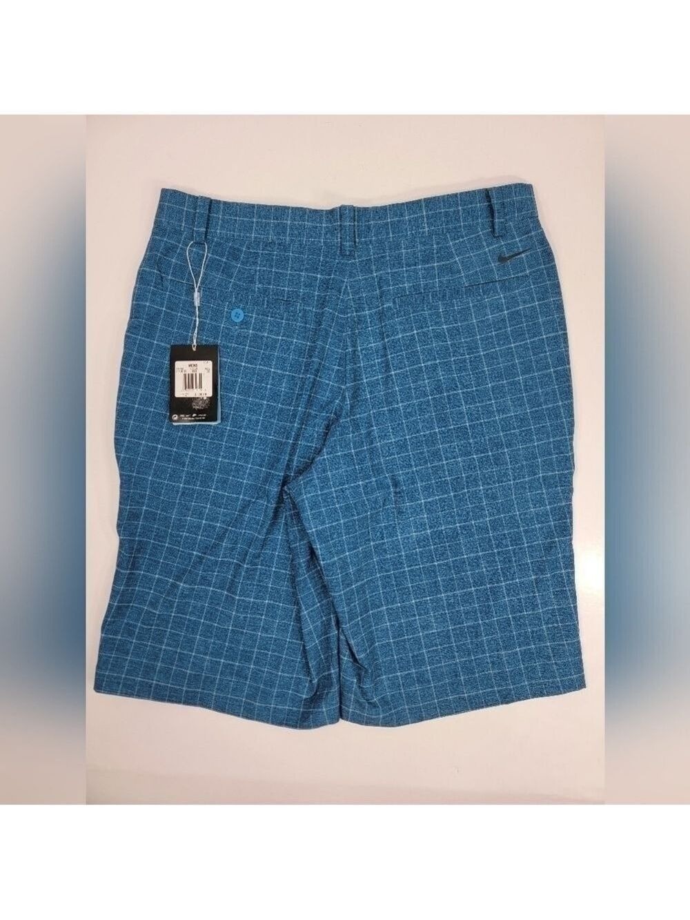 NEW Nike Dri-Fit Golf Shorts Men's Size 32 x11 Blue Check Plaid Standard Fit NWT - Picture 11 of 12